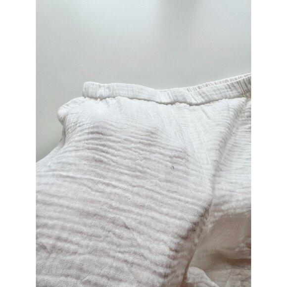 REFORMATION White 100% Cotton Gauze Relaxed Pull On Shorts, Size 2 - Picture 7 of 10